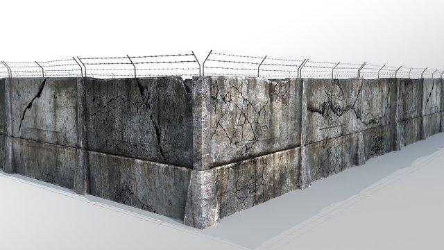fence detailed 3D मॉडल .c4d .max .obj .3ds .fbx .stl .blend 
