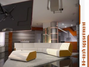 apartamento de alta tecnolog&iacute;a Modelo 3D