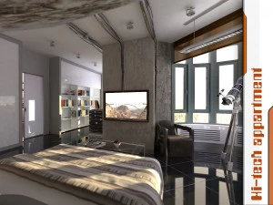 apartamento de alta tecnolog&iacute;a Modelo 3D