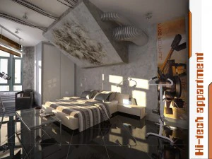 apartamento de alta tecnolog&iacute;a Modelo 3D