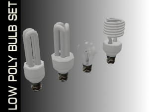 bulb set low poly 3D Model
