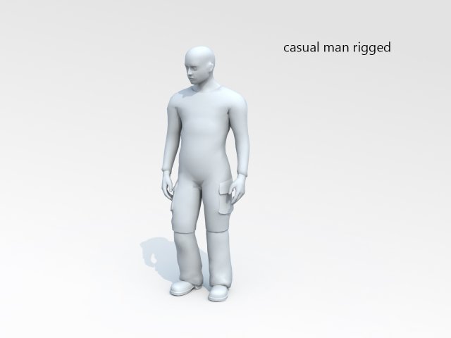 casual man rigged 3D Model .c4d .max .obj .3ds .fbx .stl .blend 