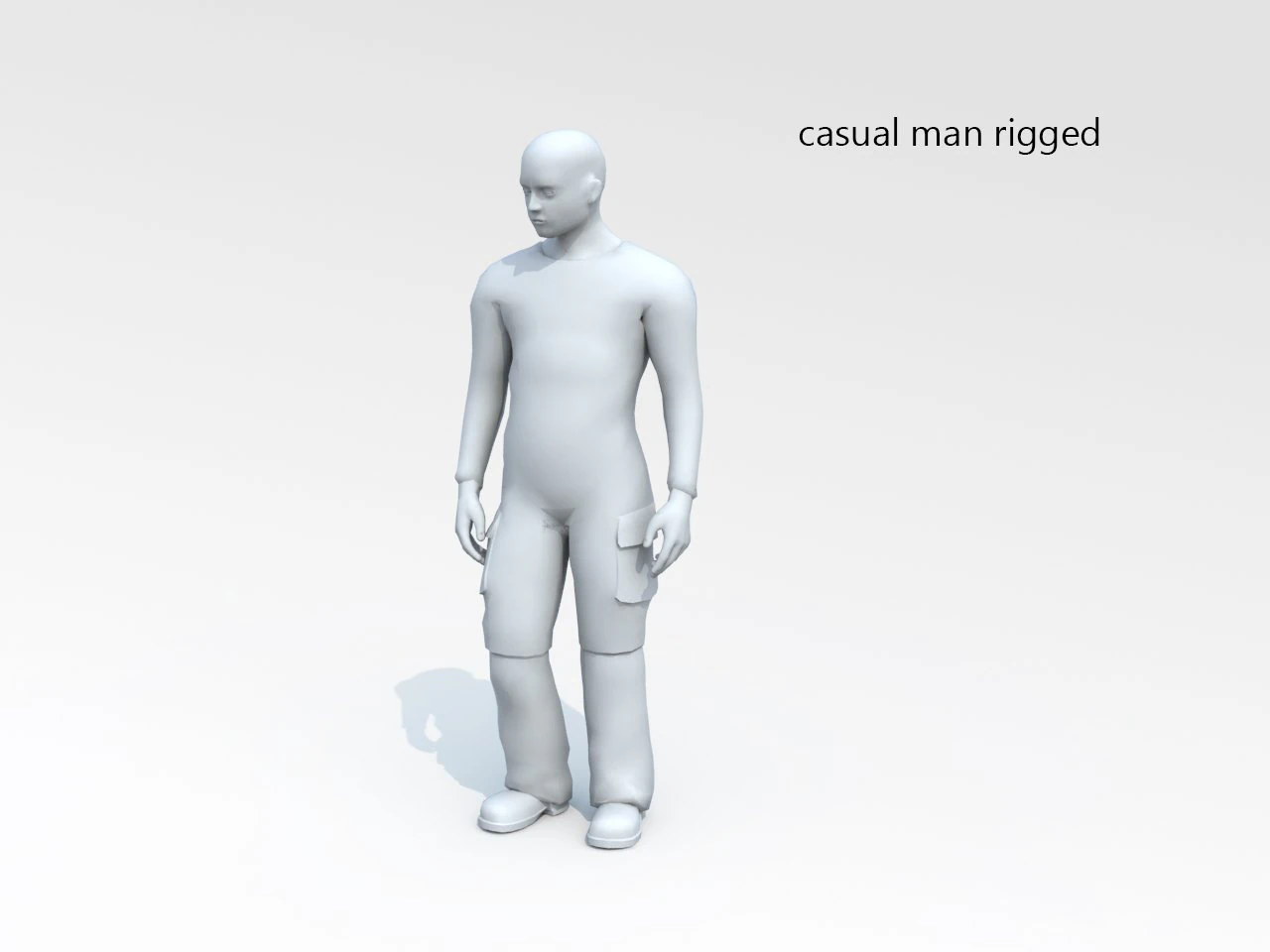 casual man rigged 3D Model .c4d .max .obj .3ds .fbx .stl .blend 