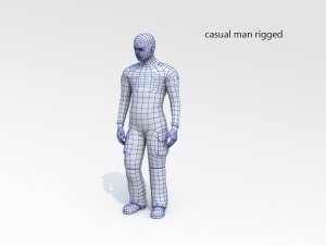 casual man rigged 3D Model