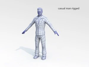 casual man 02 rigged lowpoly 3D Model