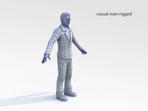 casual man 02 rigged lowpoly 3D Model