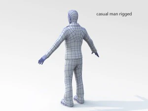 casual man 02 rigged lowpoly 3D Model