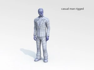 casual man 02 rigged lowpoly 3D Model