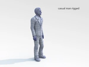 casual man 02 rigged lowpoly 3D Model