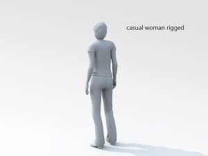 casual woman rigged lowpoly 3D Model