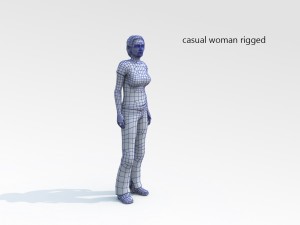 casual woman rigged lowpoly 3D Model