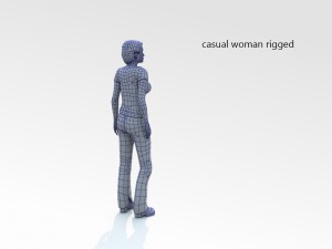 casual woman rigged lowpoly 3D Model
