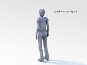 casual woman rigged lowpoly 3D Model