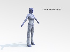 casual woman rigged lowpoly 3D Model