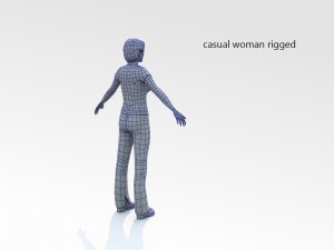 casual woman rigged lowpoly 3D Model