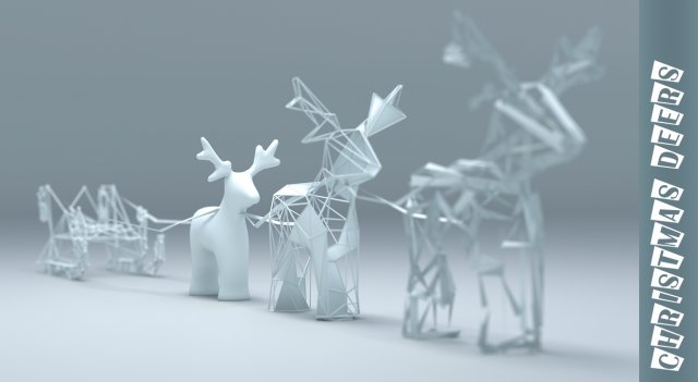 sleigh of santa claus 3D 模型 .c4d .max .obj .3ds .fbx .stl .blend 