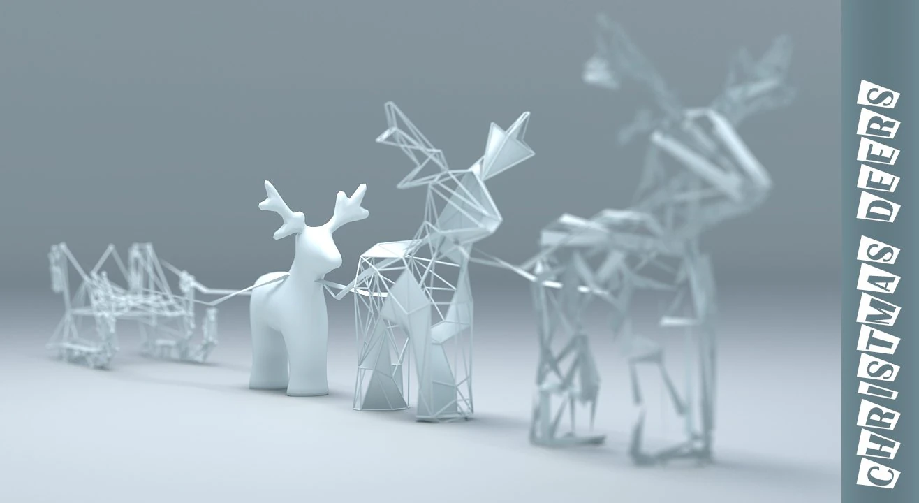 sleigh of santa claus 3D Model .c4d .max .obj .3ds .fbx .stl .blend 