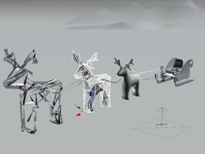 sleigh of santa claus 3D 模型