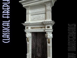 classical fireplace Modelo 3D