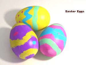 huevos de pascua pbr Modelo 3D