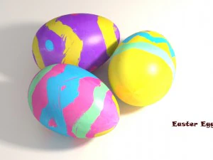 huevos de pascua pbr Modelo 3D