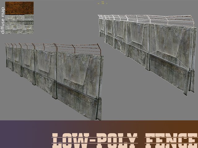 fence Model 3D .c4d .max .obj .3ds .fbx .stl .blend 