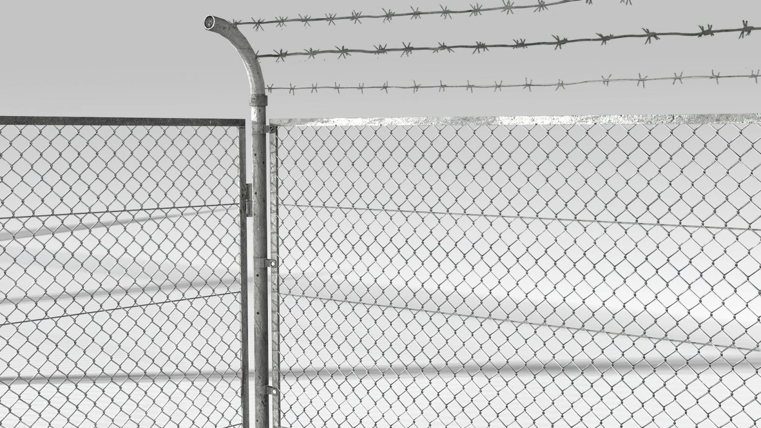 rabitz fence 40000 tris 3D Model .c4d .max .obj .3ds .fbx .stl .blend