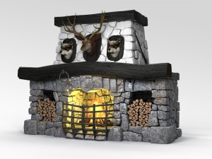 fireplace Modelo 3D