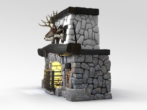 fireplace Modello 3D