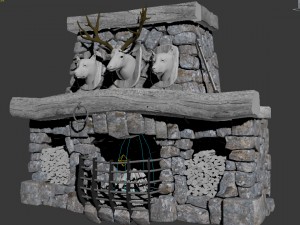 fireplace Modello 3D