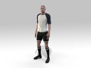 footballer rigged 3D Model