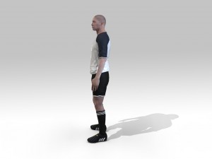 footballer rigged 3D Model