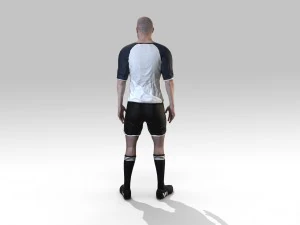 footballer rigged 3D Model