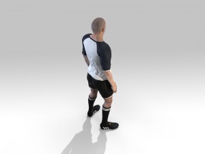 footballer rigged 3D Model