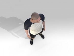footballer rigged 3D Model