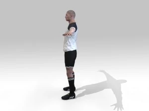 footballer rigged 3D Model