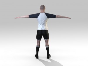 footballer rigged 3D Model