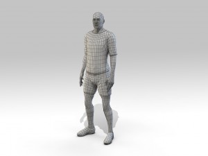 footballer rigged 3D Model