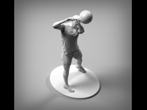 footballer head strike stl 3D Print Model