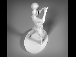footballer head strike stl 3D Print Model