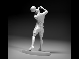 footballer head strike stl 3D Print Model