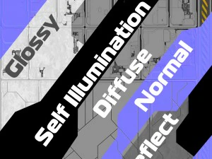 Mega pack costruttore di pannelli per astronavi Modello 3D