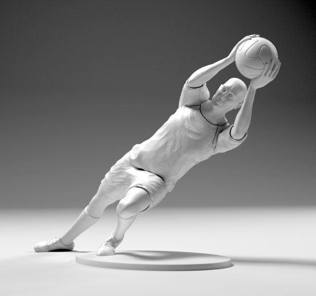 goalkeeper 01 stl 3D Принт Модель .c4d .max .obj .3ds .fbx .stl .blend 