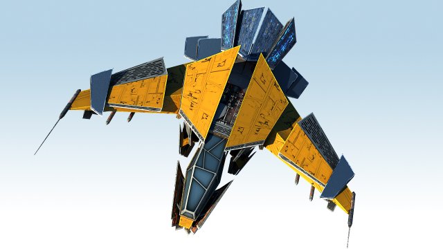 space jet fighter 3D 모델 .c4d .max .obj .3ds .fbx .stl .blend 