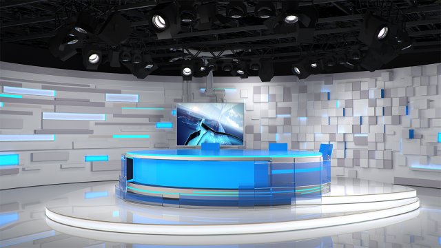 virtual tv studio 02 Model 3D .c4d .max .obj .3ds .fbx .stl .blend 
