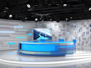 virtuelles Fernsehstudio 02 3D Modell