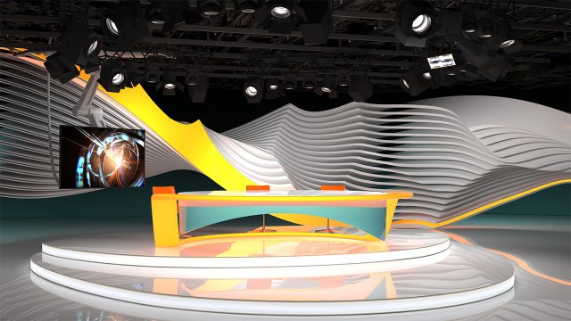 virtual tv studio 03 Modello 3D .c4d .max .obj .3ds .fbx .stl .blend 
