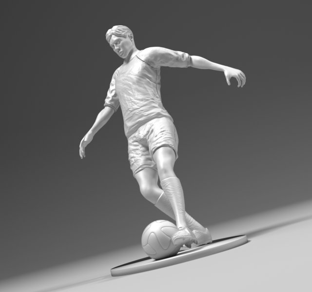 footballer footstrike 02 Model do druku 3D .c4d .max .obj .3ds .fbx .stl .blend 