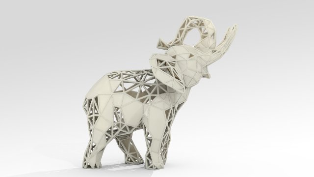 elephant lattice stl 3d print model 3D Print Model .c4d .max .obj .3ds .fbx .lwo .lw .lws