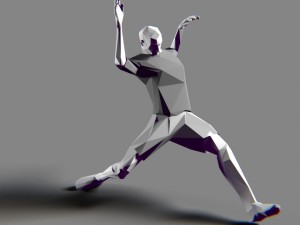 footballer edged rigged 3D Модель